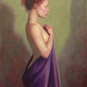 Red in Purple<br>12x24 inch<br>oil on canvas<br>no frame<br>$500