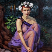 Titania, Queen of the Fairies<br>24x30 inch<br>oil on canvas<br>no frame<br>$12,000